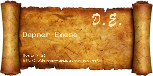 Depner Emese névjegykártya